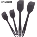 4 Piece Premium Silicone Spatula Scraper Set with Hygienic Solid Coating